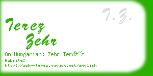 terez zehr business card